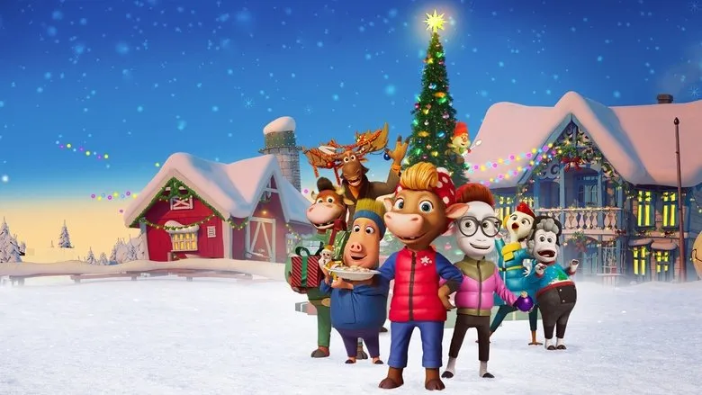 Фонове зображення Різдво на Веселій фермі